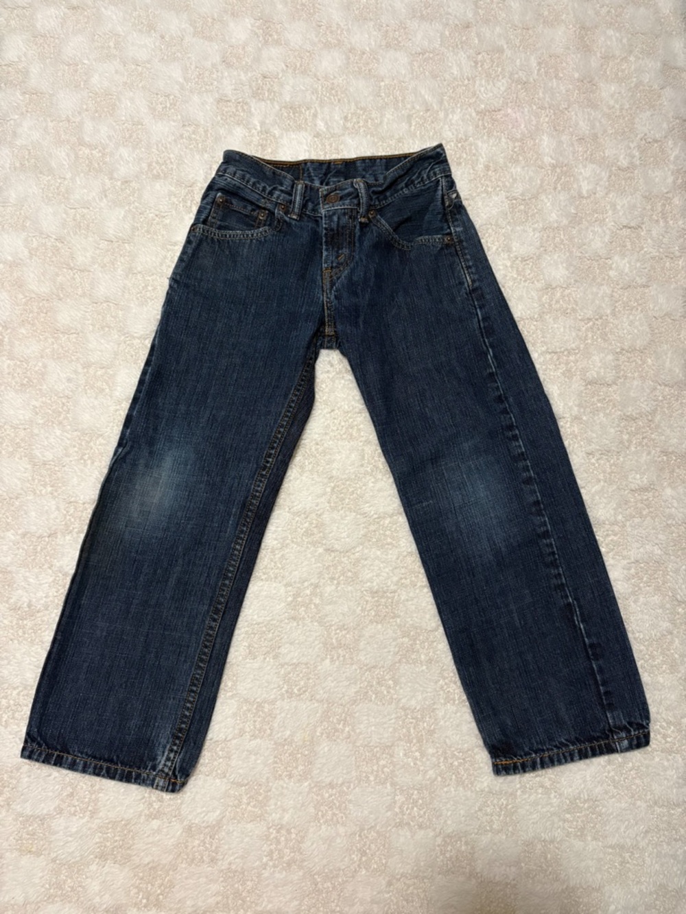 Boy’s Dark Blue 505 Regular Straight Levi Jeans • Size 8 Reg (24 x 22)